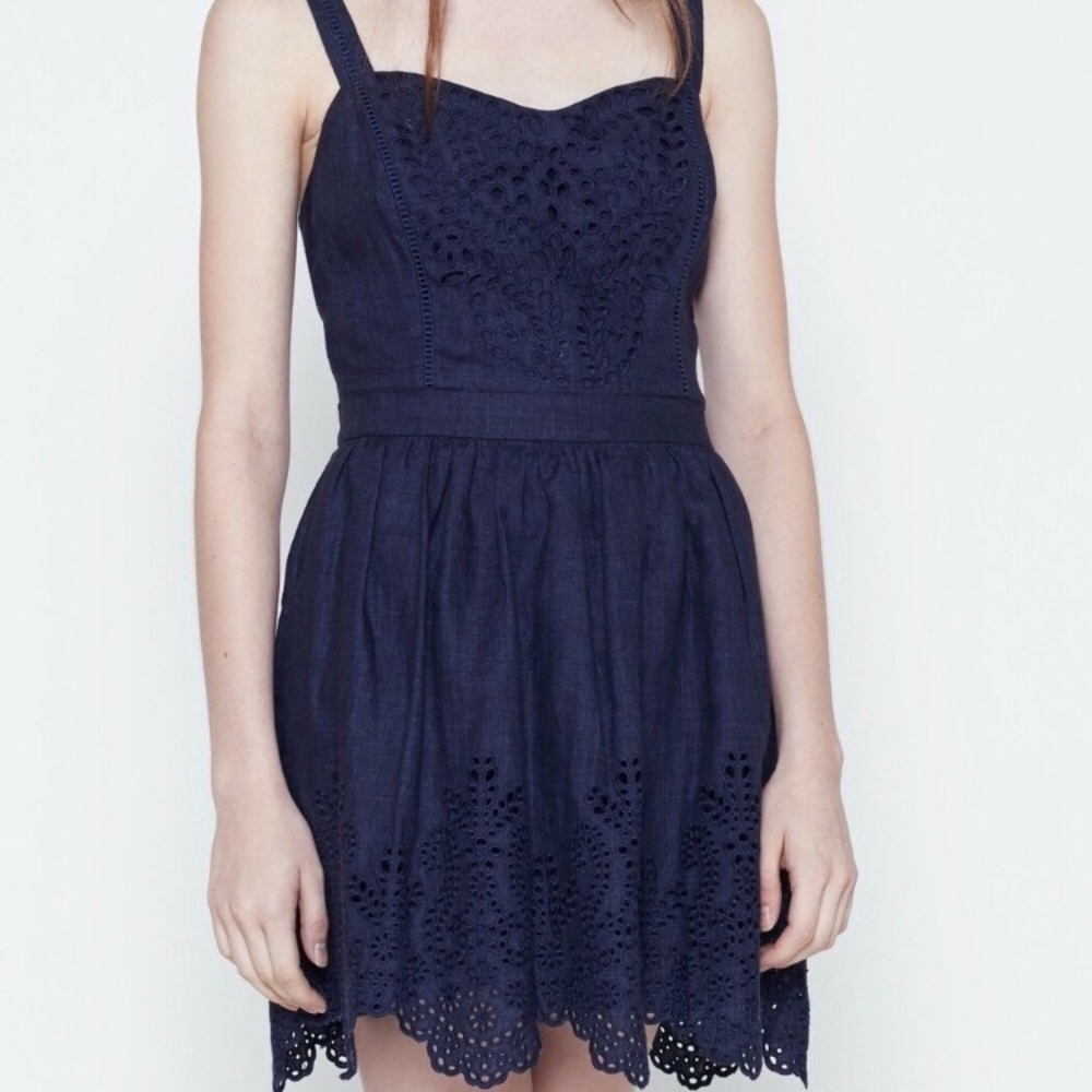 NWT Joie Ornata indigo colored linen dress